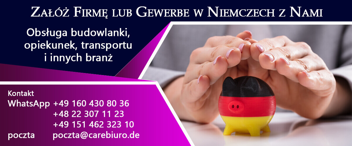 Gewerbe – jednoosobowa działalność w Niemczech